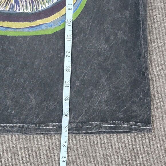 Nirvana T-Shirt Mens M Gray & Green Nevermind Smiley Face Short Sleeve Crewneck - Picture 4 of 9